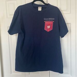 Washington Nationals MLB T-Shirt Large Game of Thrones Night National Park 2017‎